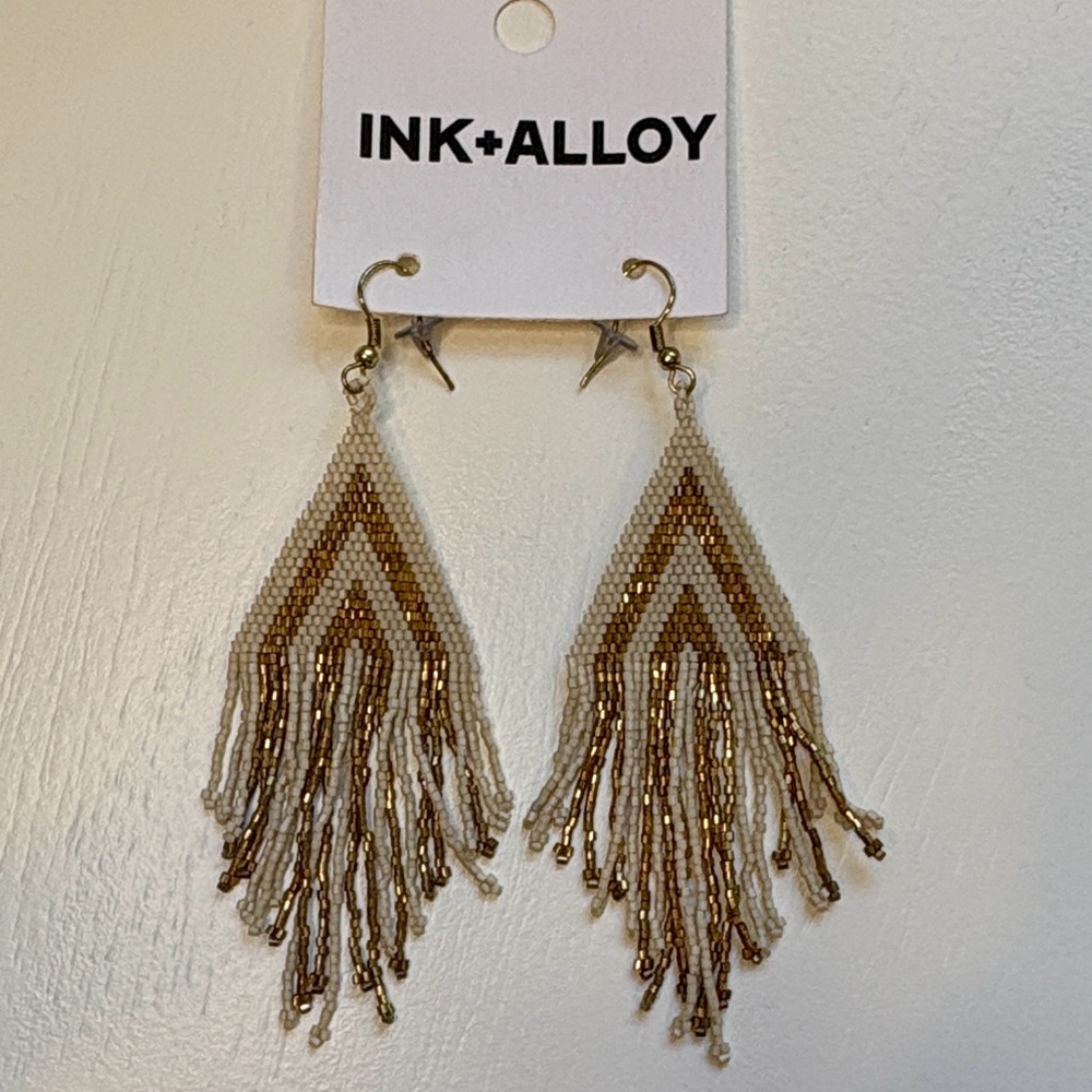 INK+ALLOY Gold Fringe Earrings